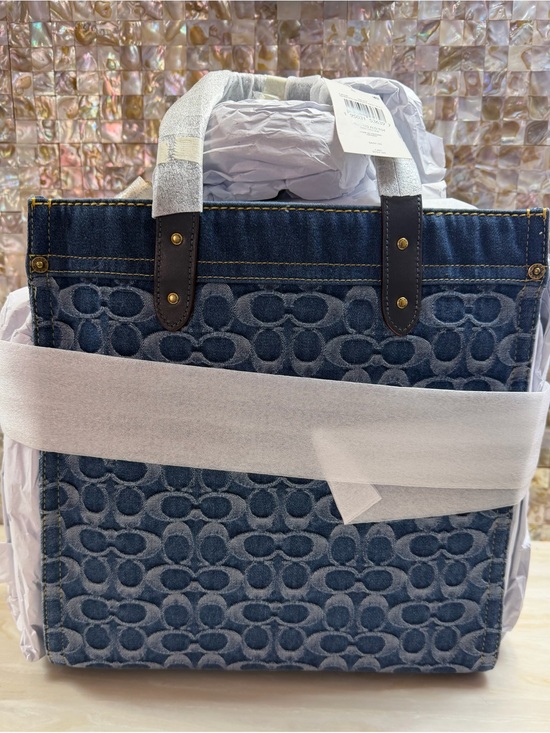 Coach Handbags - Brand-new Coach Field Tote 30 in Signature Denim, style CA108